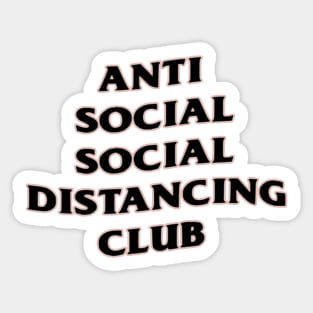 Anti Social Social Distancing Club (Black and Pink) Sticker